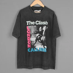 The Clash T-Shirt London Calling Punk New Wave Sex Pistols Ramones The Damned Men's Tops Clothing Short Sleeve Shirt For Man