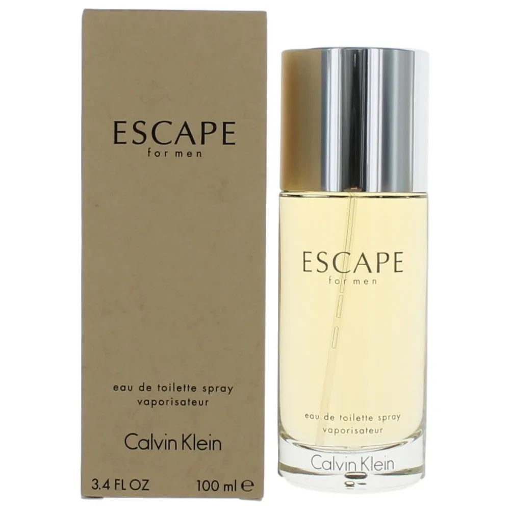 Escape de Calvin Klein, Spray EDT de 3.4 oz para Hombre
