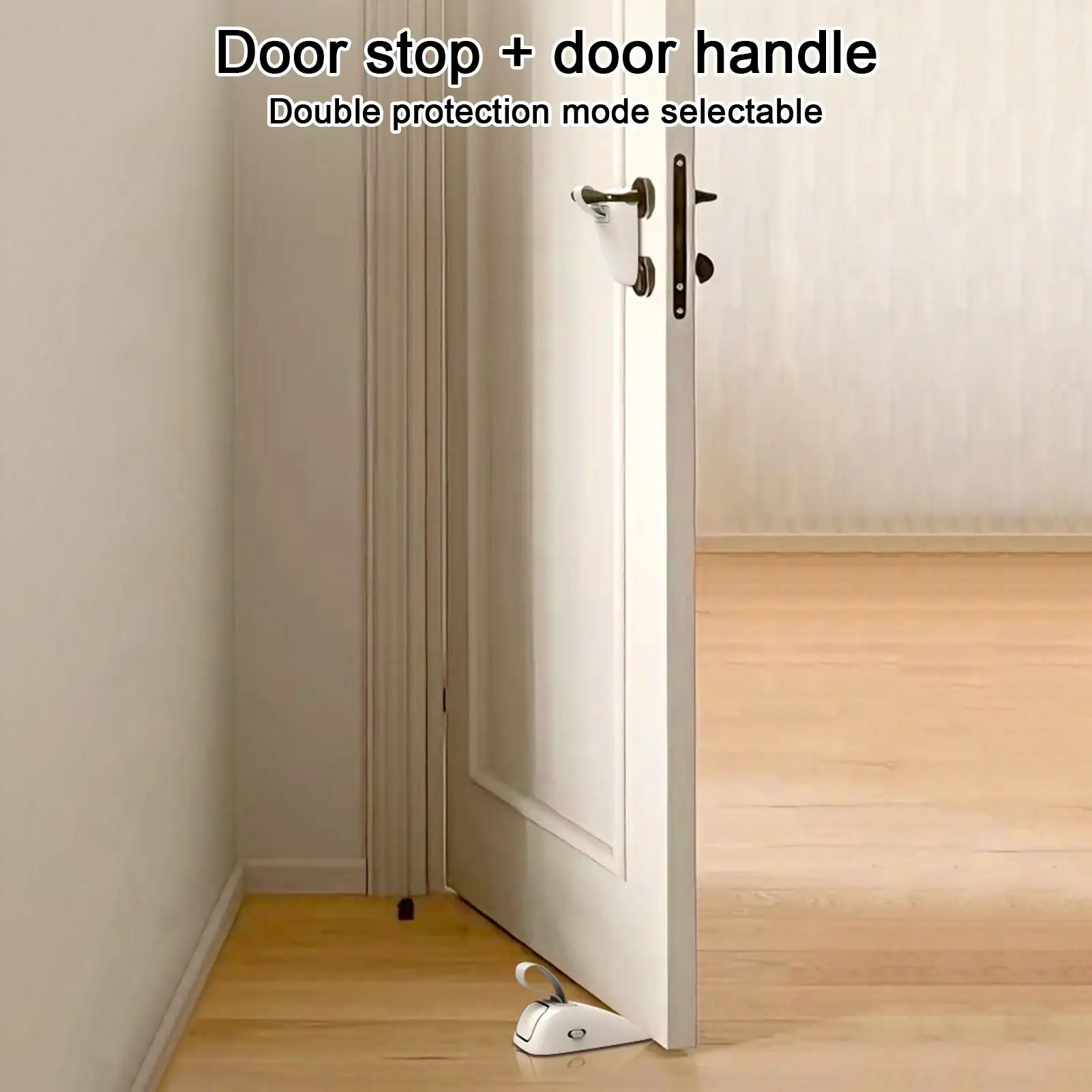 Door Wedge Alarm Security Portable Travel Safety Stoppers Double Mode Door Wedge With Alarm For Home Hotel Apartment Dormitory