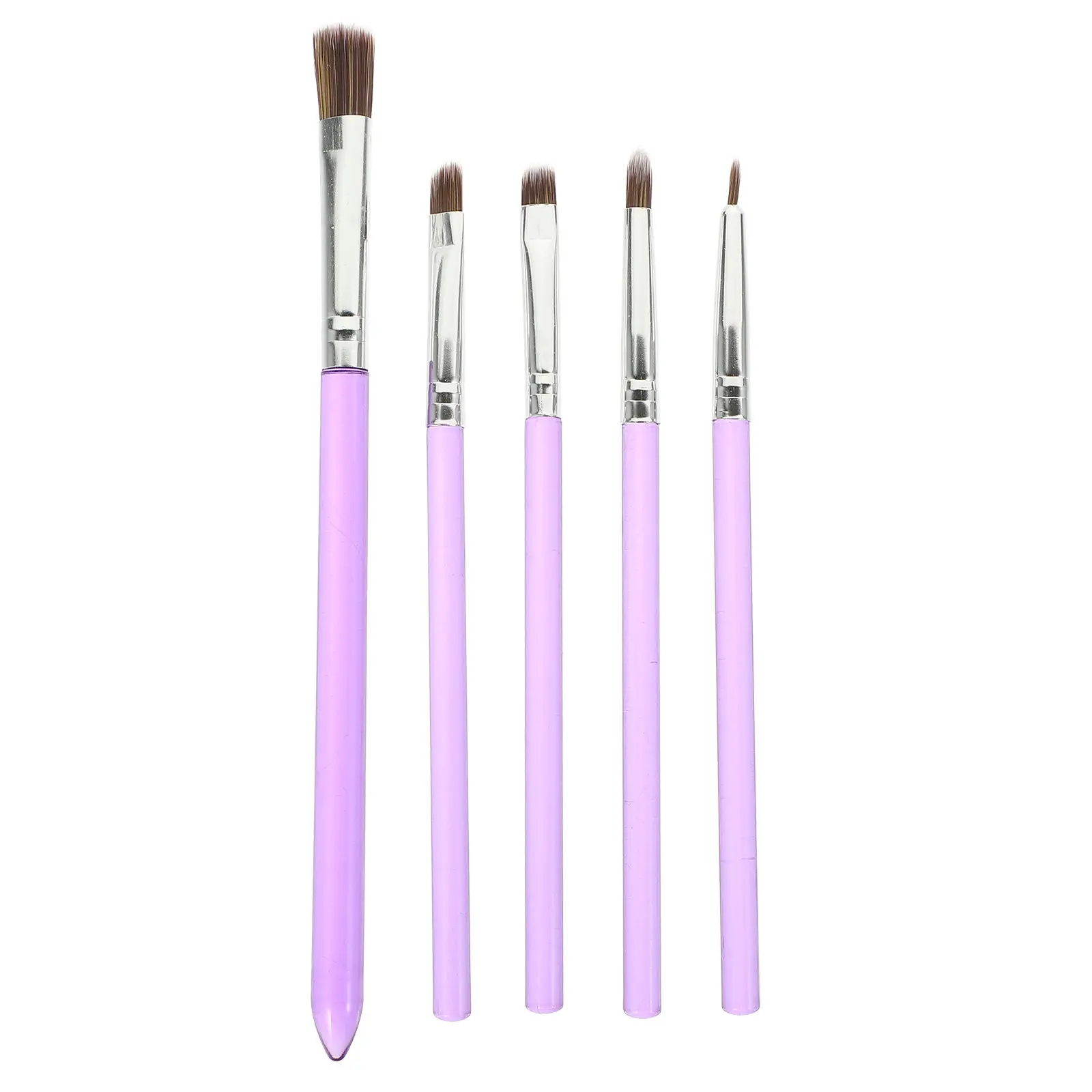 5Pcs Plastic Nylon Cake Decorating Brushes for Dessert Painting Fondant Design Baking DIY Cake Accessories Household Decorating