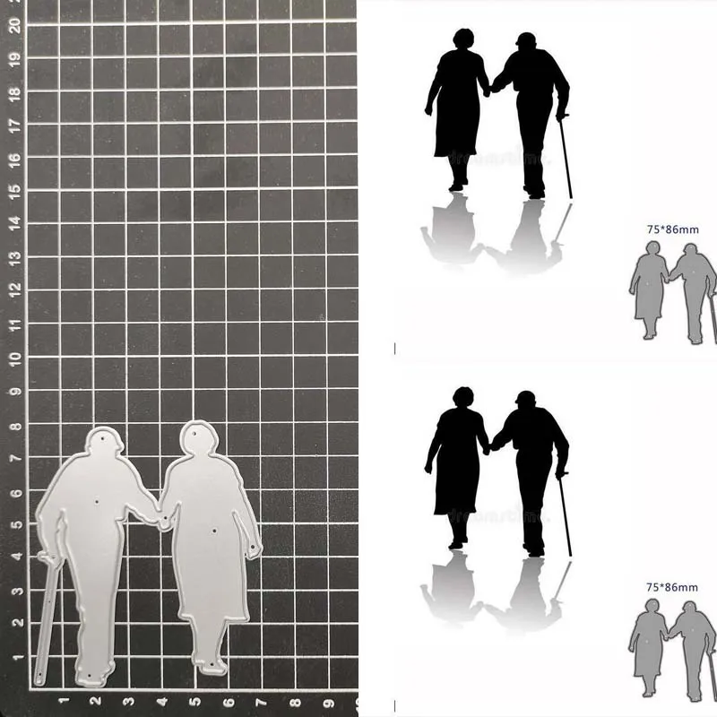 

Old man decoration Metal Cutting Dies Stencils Die Cut for DIY Scrapbooking Album Paper Card Embossing New