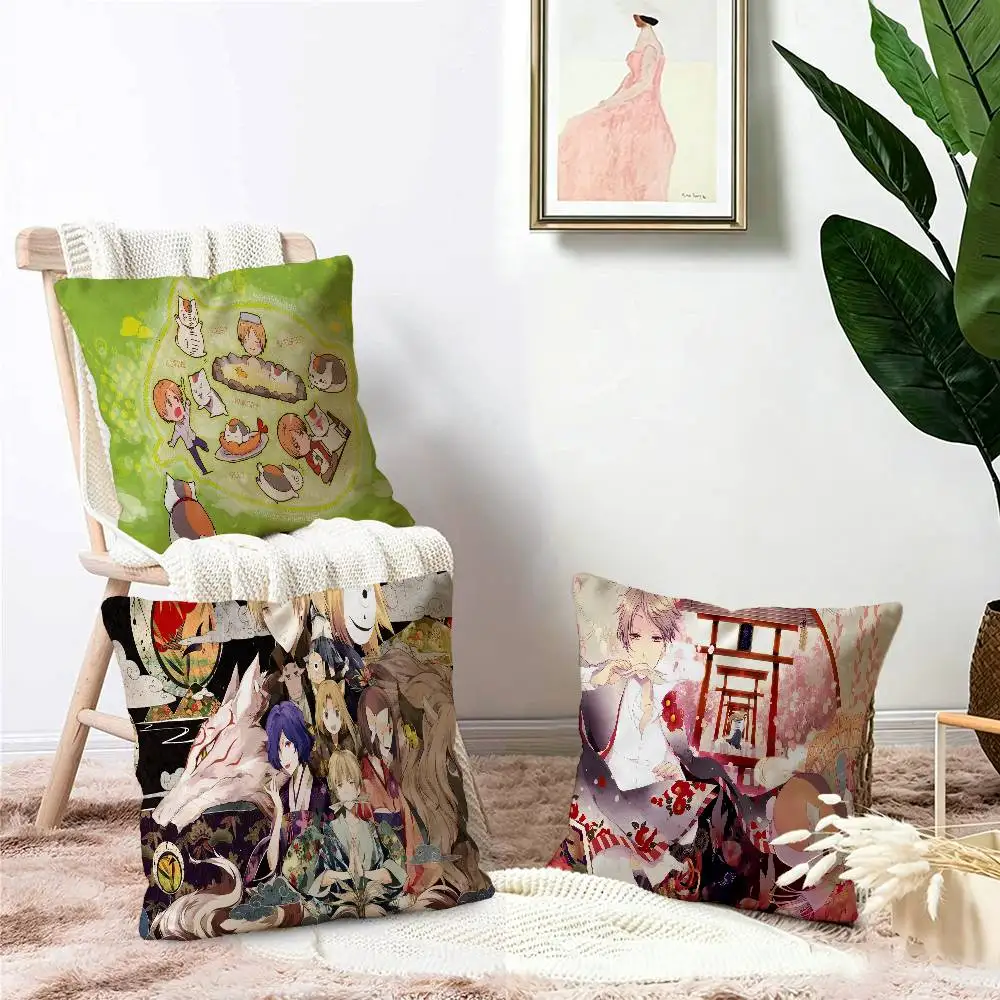 Natsume Yuujinchou Cartoon Personalized Pillow Dust Cover Bedroom Kids Party Decoration Pillowcase Birthday Children Gift