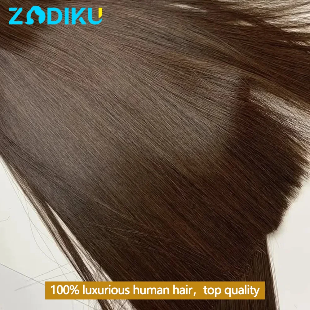 24 24 24 بوصة الشوكولاته براون حزم من شعر طبيعي مفرود 100% الشعر البشري 1/3/4 قطعة حزم الشعر الخام البرازيلي 12A حزم سميكة