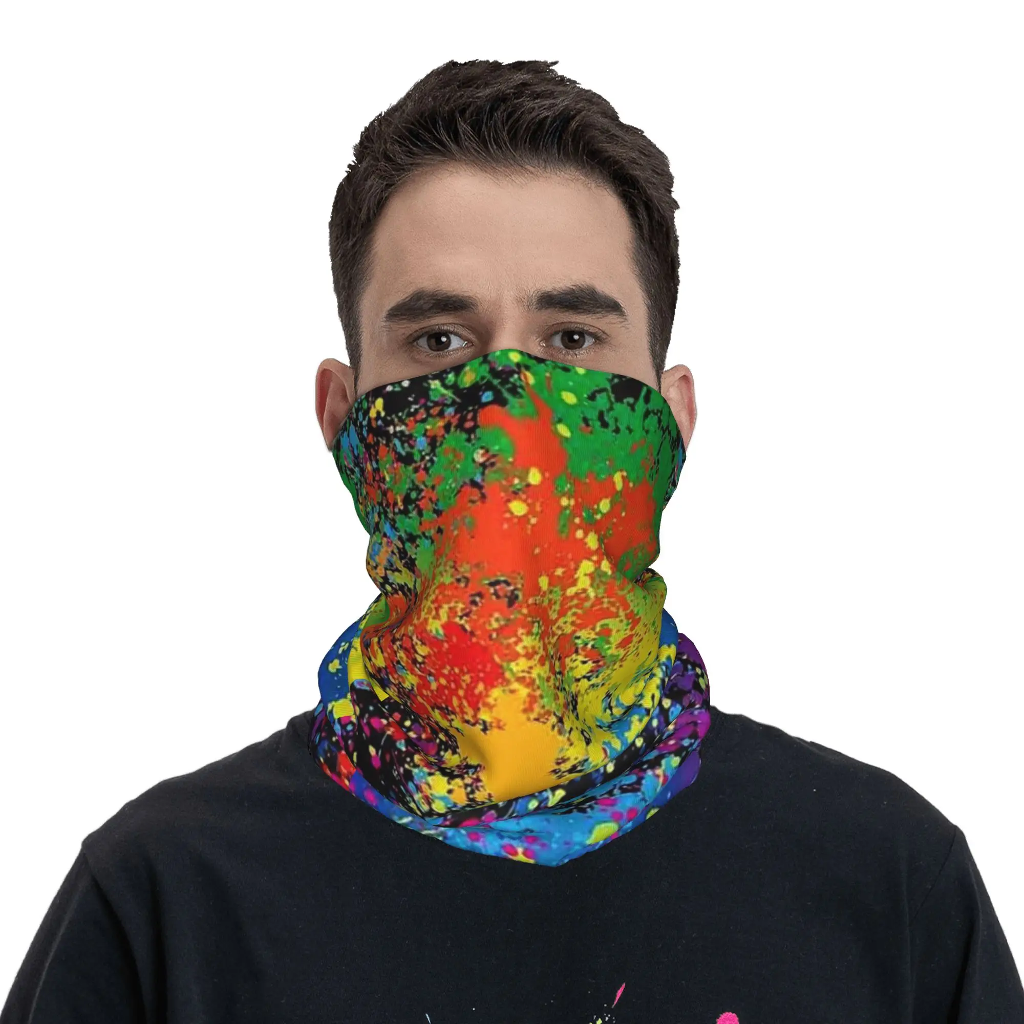 

Street Pop Art Graffiti Bandana Neck Gaiter UV Protection Face Scarf Cover Men Women Colorful Camouflage Headwear Tube Balaclava