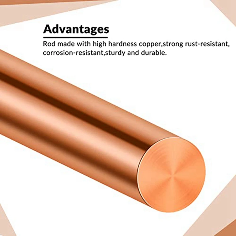 11.8 Inch Length Copper Rod Lathe Rod Solid Copper Rod Lathe Bar Stock (5 Pcs, 3 Mm Dia)