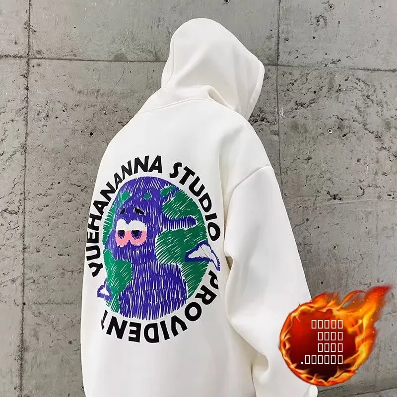 Heavyweight Oversize Hoodie Men's Streetwear Hip Hop American Sle Autumn Winter Sweatirt Large Size 250 Pou