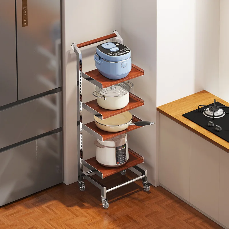 

Kitchen rack Floor-to-ceiling multi-layer clamps Multifunctional storage rack Pot storage rack