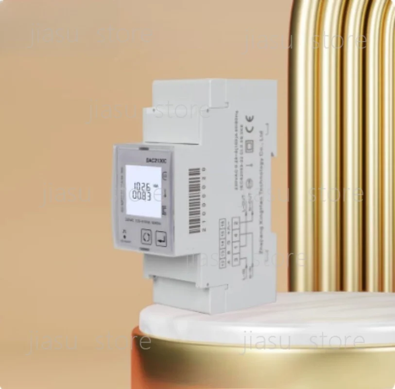 80A Din Rail Mount Single Phase Smart Energy Meter, Multi Tariff Power Consumption Measuring Circuit Breaker Accessory