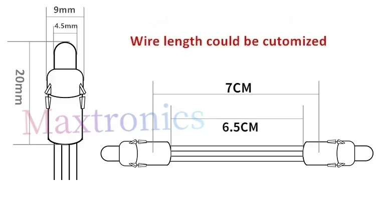 500 Stuks Dc 12V F 9Mm Led Pixel String Lights Enkele Kleur Led Modules Waterdicht Ip67 Voor Outdoor Bord Pretpark Decor