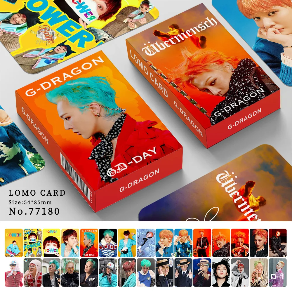 BIGBANG Idol سلسلة جديدة HD Printd Photocards G-DRAGON 30 قطعة/المجموعة TAEYANG DAESUNG TOP Laser Lomo بطاقات VIP المشجعين جمع هدية
