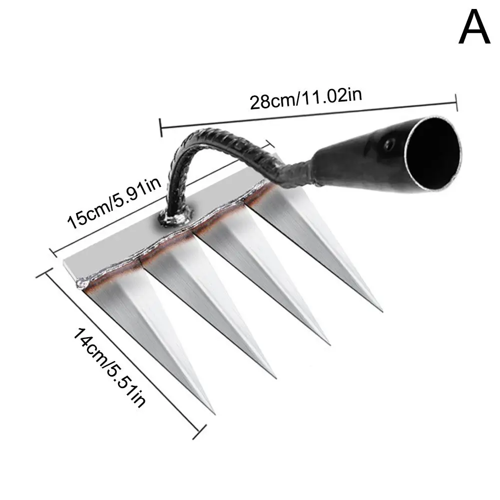 Imagem -04 - Steel Farm Tool For Gardening Weeding Rake Grading Level Solte o Solo Harrow Clean Leaves Collect Weeds Agricultural Tool