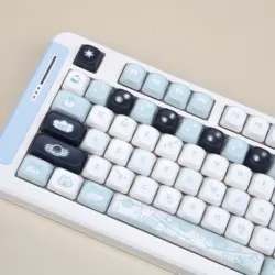 Fantasyland Theme Keycap Set Cherry/QX3 Profile Full Five-sided Sublimation PBT Keycaps Light Blue White Mechanical Keyboard Cap