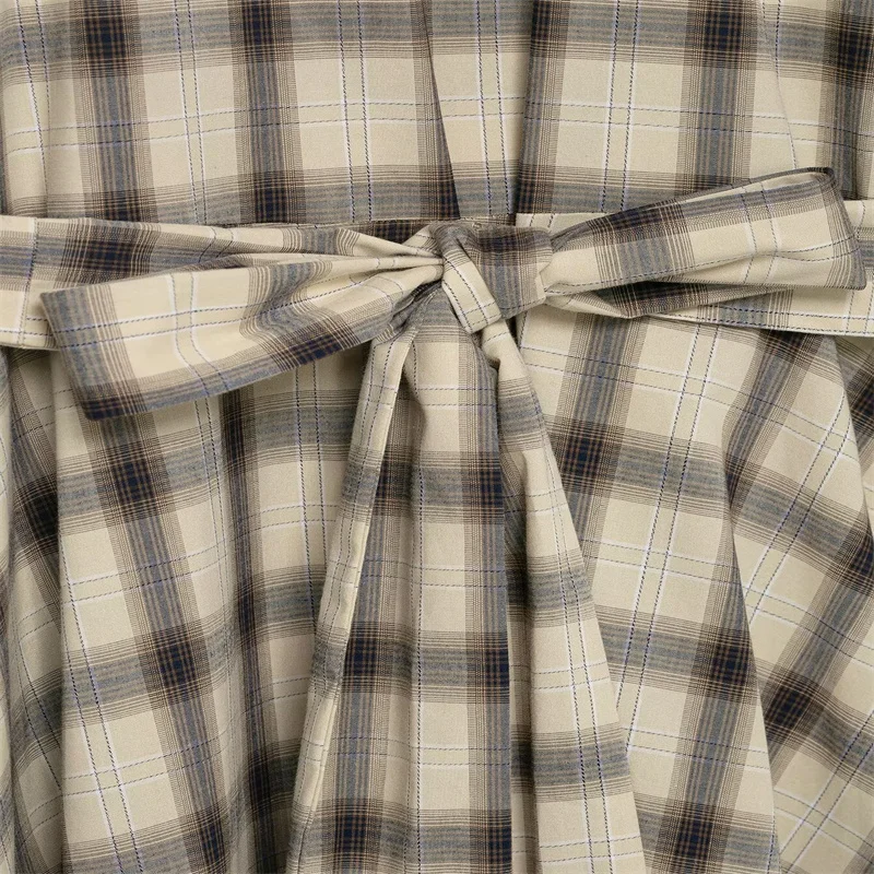 Elegant Women's Plaid Shirt Dress for Party Fall/Winter New Fashion 2025