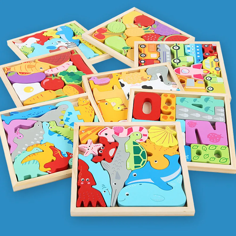 어린이를 위한 3D 퍼즐 나무 유아 학습 내마모성 대화형 퍼즐 게임 두뇌 발달 어린이 용품
