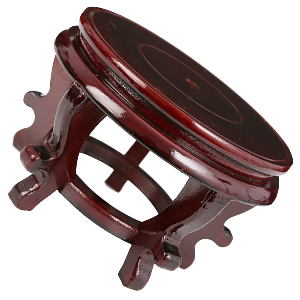 Oriental Vase Stand Vintage Planter Stand Plant Holder Stool Wooden Chinese Flowerpot Base