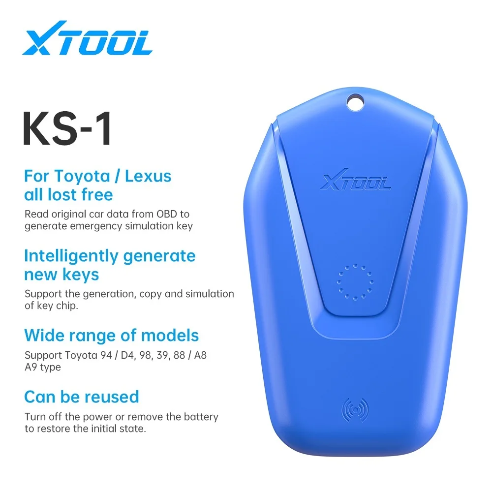 XTOOL KS01 KS-1 Smart Key Chip Emulator for Toyota/Lexus All Lost 8A Mechanical Car Key Work With IK618/X100PAD3 KC501 KC100