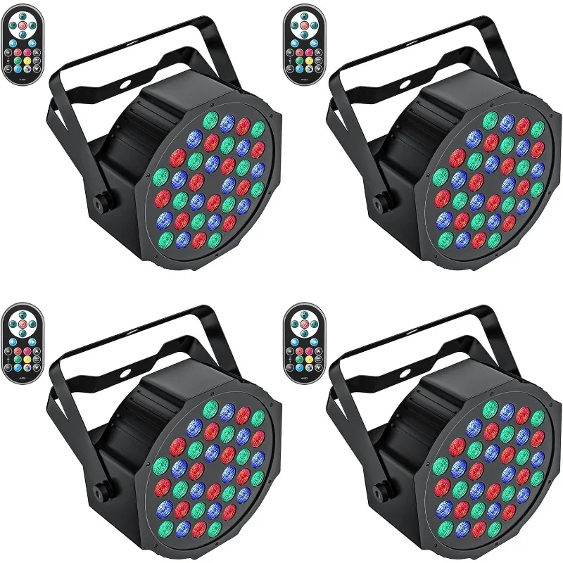 

36 LED Par Lights, U`King RGB Uplights Stage Lighting Indoor for Christmas Halloween Music Party Disco Wedding, Remote