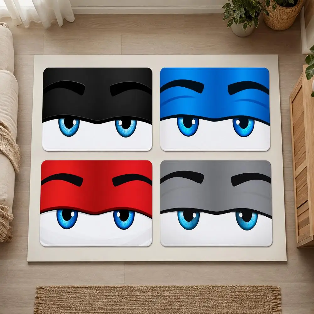 Fatigue Eye Floor Mat Flannel Rug Non-Slip Absorbent Soft Washable Floor Mat For Entryway Hallway Bathroom Kitchen Decor