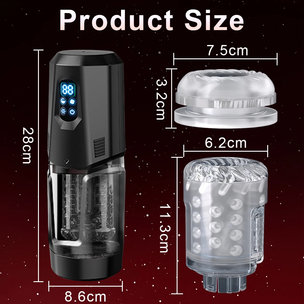 APP Controls 7 Thrust and Rotation 7 Tongue Licking and Vibration Mode Male Hands-Free Masturbator Airplane Cup for Adult Toys view 6