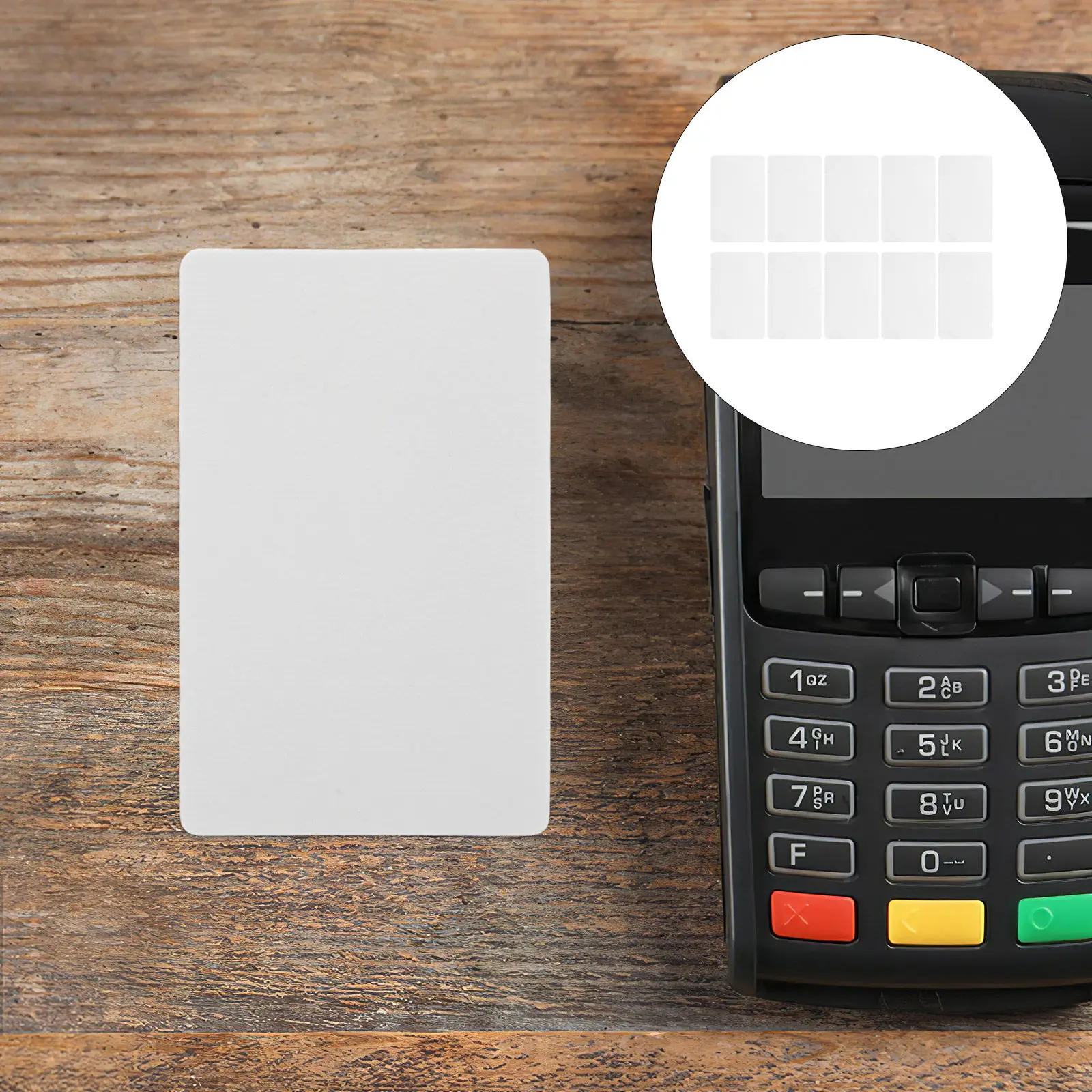 

10 шт. карт для чистки считывателей карт, стандартный размер, двусторонние, для терминалов POS и обслуживания банковских аппаратов