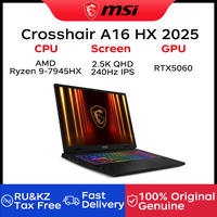 2025 MSI Crosshair A16 HX Gaming Laptop 16 Inch QHD 2.5K 240Hz IPS Screen Netbook AMD Ryzen R9-7945HX 32GB 2TB RTX5060 Notebook