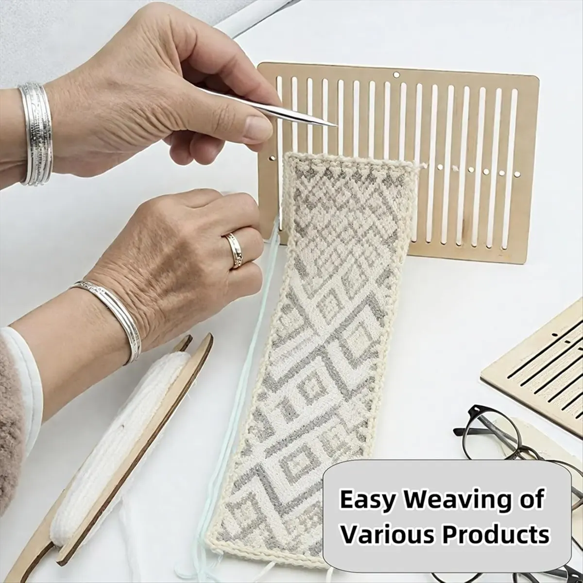 

НОВЫЙ комплект жесткой ручки, 4 шт., челноки и аксессуары для плетения по дереву для взрослых, начинающих, набор быстрого плетения для браслета, сумки, ремня