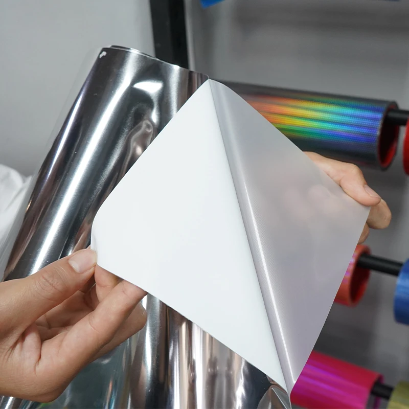 PET بطانة الفضة الكروم مرآة تصفيح التفاف الفينيل تغطية الفيلم ملصق مائي لفة ورقة مع فقاعة الهواء الحرة تصفيف السيارة #4