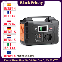 Flashfish E200 200W Portable Power Station 151Wh Lithium Battery Ac220V Output for Rv Camping Van