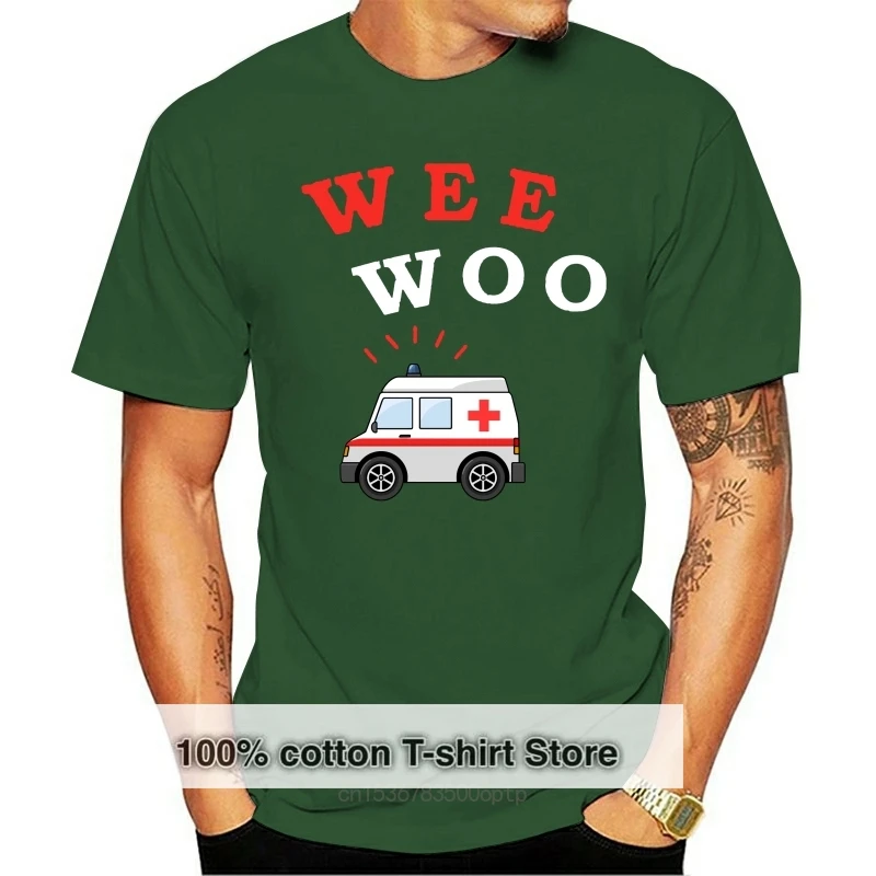 Wee Woo Ambulance Amr Funny Ems Emt Paramedic Men T-Shirt Short Sleeve New  Funny Print T Shirt Men Hot Brand Clothing