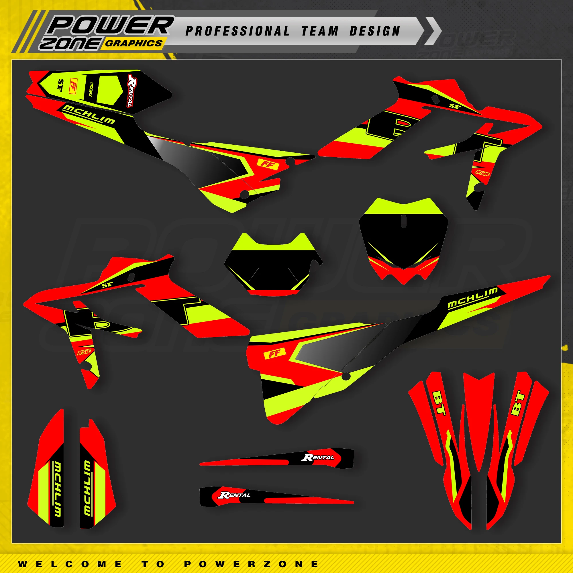 

Комплект графических наклеек и стикеров PowerZone For Beta Custom Team для Beta Xtrainer 2020 2021 2022 X 016
