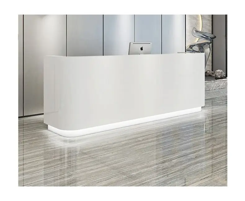 

Modern Customized market reception desk spa white front desk reception