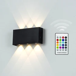 Aluminium oplaadbare wandkandelaar Verlichting RGB Led draadloze lamp Batterij RGB voor slaapkamer Kinderkamer Gang Trappenhuis