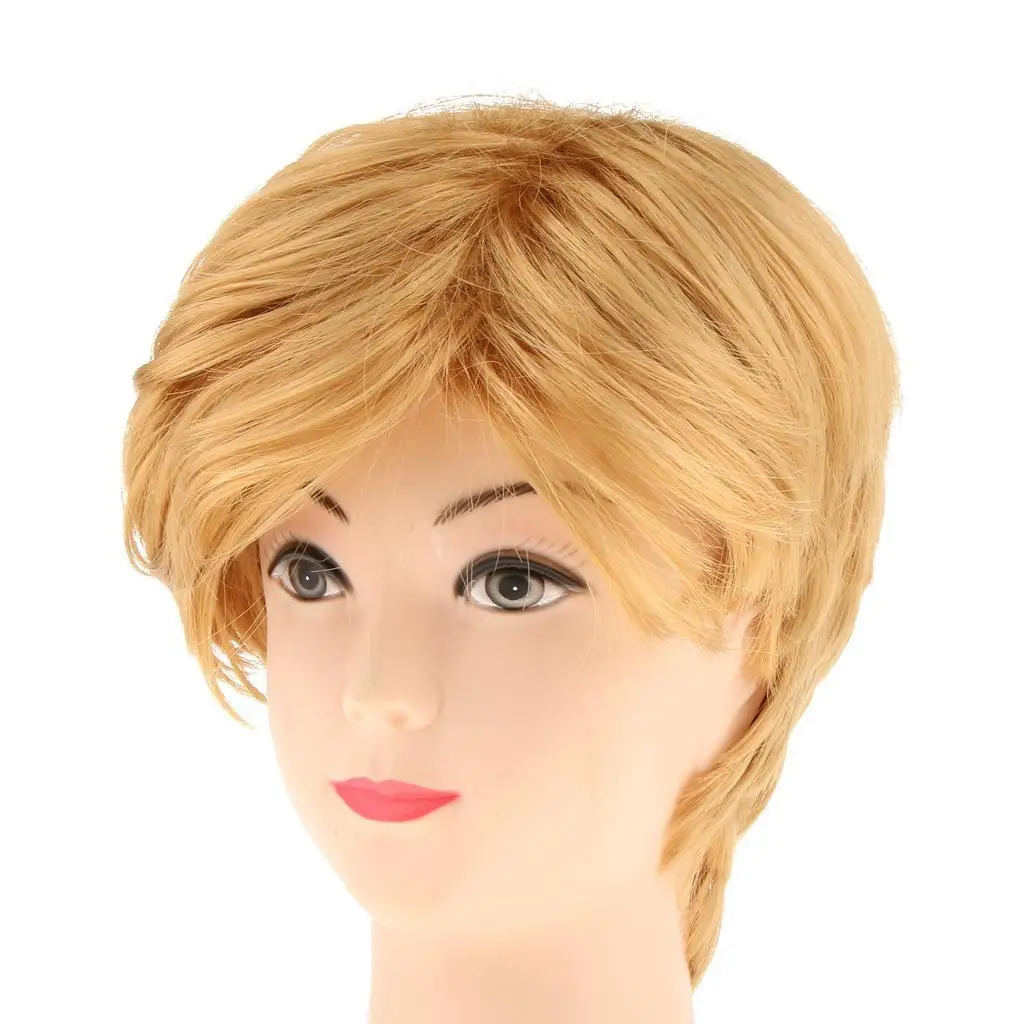 

Man's Resistant Part Blonde Wig Cosplay Costume Straight Wig