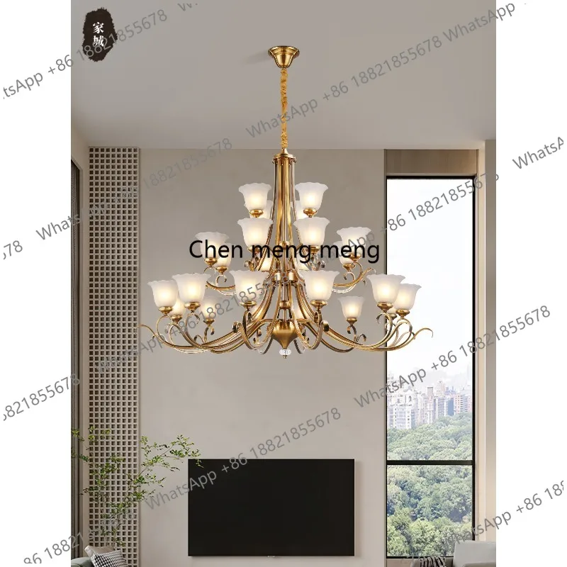 

Large chandelier duplex building three floors, main light, bedroom, dining room, European-style living room, atmospheric lamps