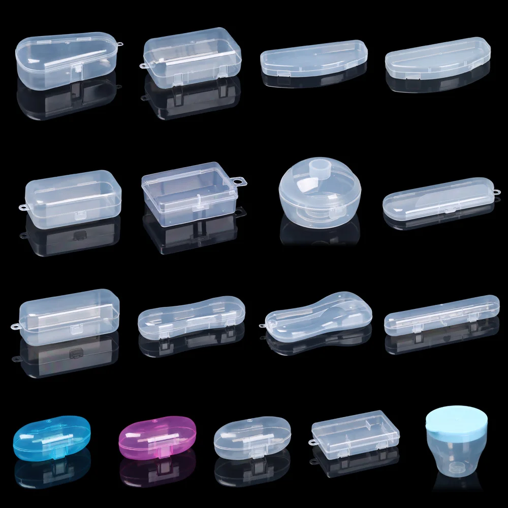 Mini Plastic Box Rectangular Box Translucent Box Packing Box Storage Box Dustproof Durable Strong Jewelry Storage Case Container