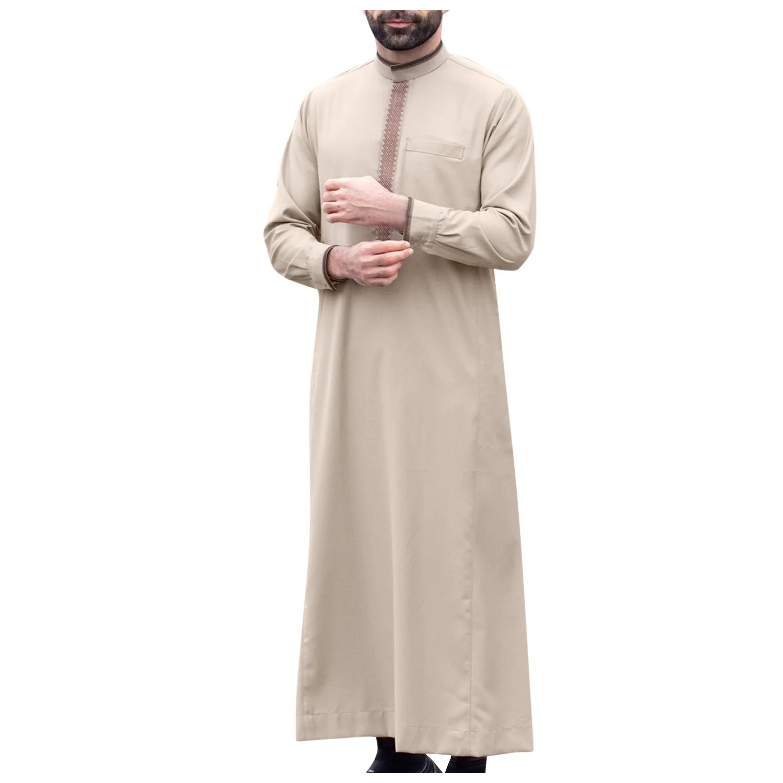 Muslim Abaya Prayer Kaftan Men Kimono Dishdasha Turkey Arabic Djellaba Islam Jubba Thobe Morocco Pocket Robe Ramadan Eid Abayas