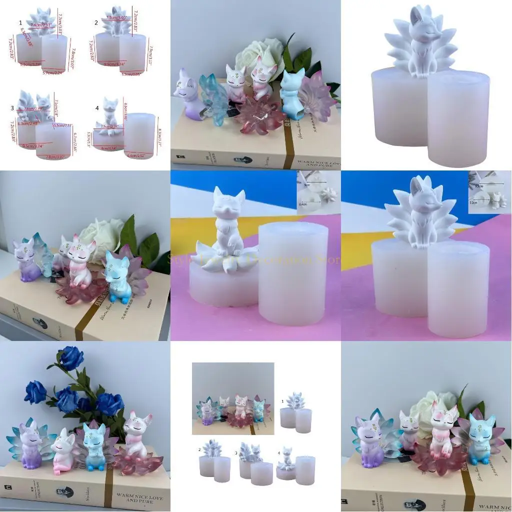 

D46E девять хвостов лисы эпоксидной смолы