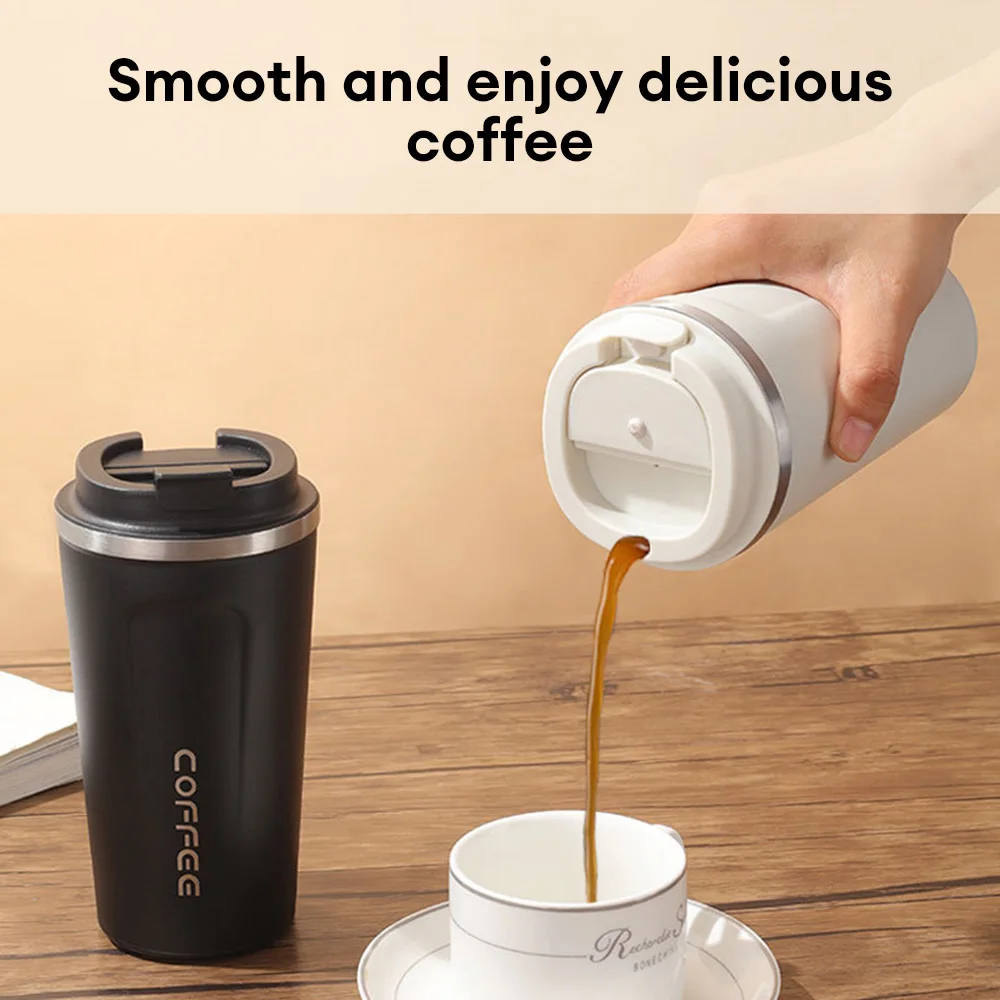 Stainless Steel Thermal Mug 380ml/510ml Travel Thermal Mug Leak-Proof Thermos Bottle Tea Coffee Mug Insulated Cup Water Bottle