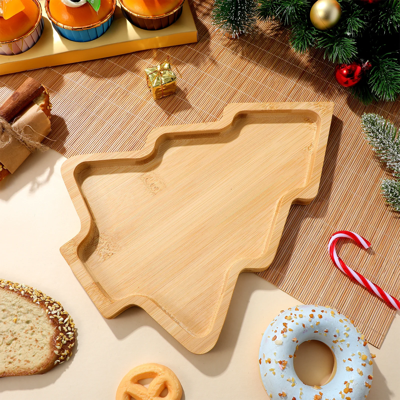 

1 pc Tray Wood Color Cartoon Food Plate For Home Restaurant Party Kitchen Supply Decorative Dinner Service