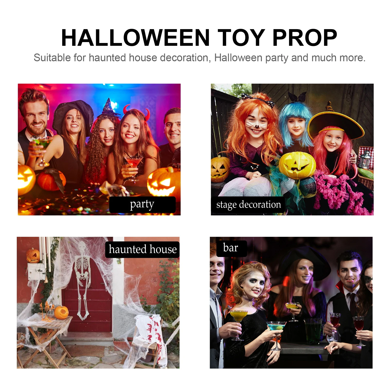 

1pc Bone Pickaxe Prop Halloween Party Supplies Fake Lifelike Cosplay Tool Decoration Vintage Smooth Practical Dwarf