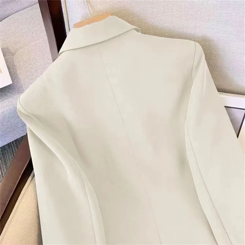 سترات فضفاضة بأكمام طويلة للنساء مع سترة خريفية كاجوال بإبزيم معدني مناسبة للعطلات والاستخدام اليومي