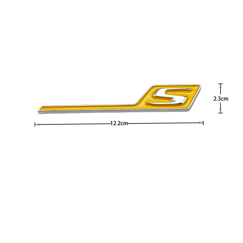 ABS S Badge Emblem Car Trunk Stickers For Mercedes-Benz AMG S AMG E63S C63S GLC63S GLE63S GLS63S GTS GT43S GTR GT53 GT50 CLA45S view 3