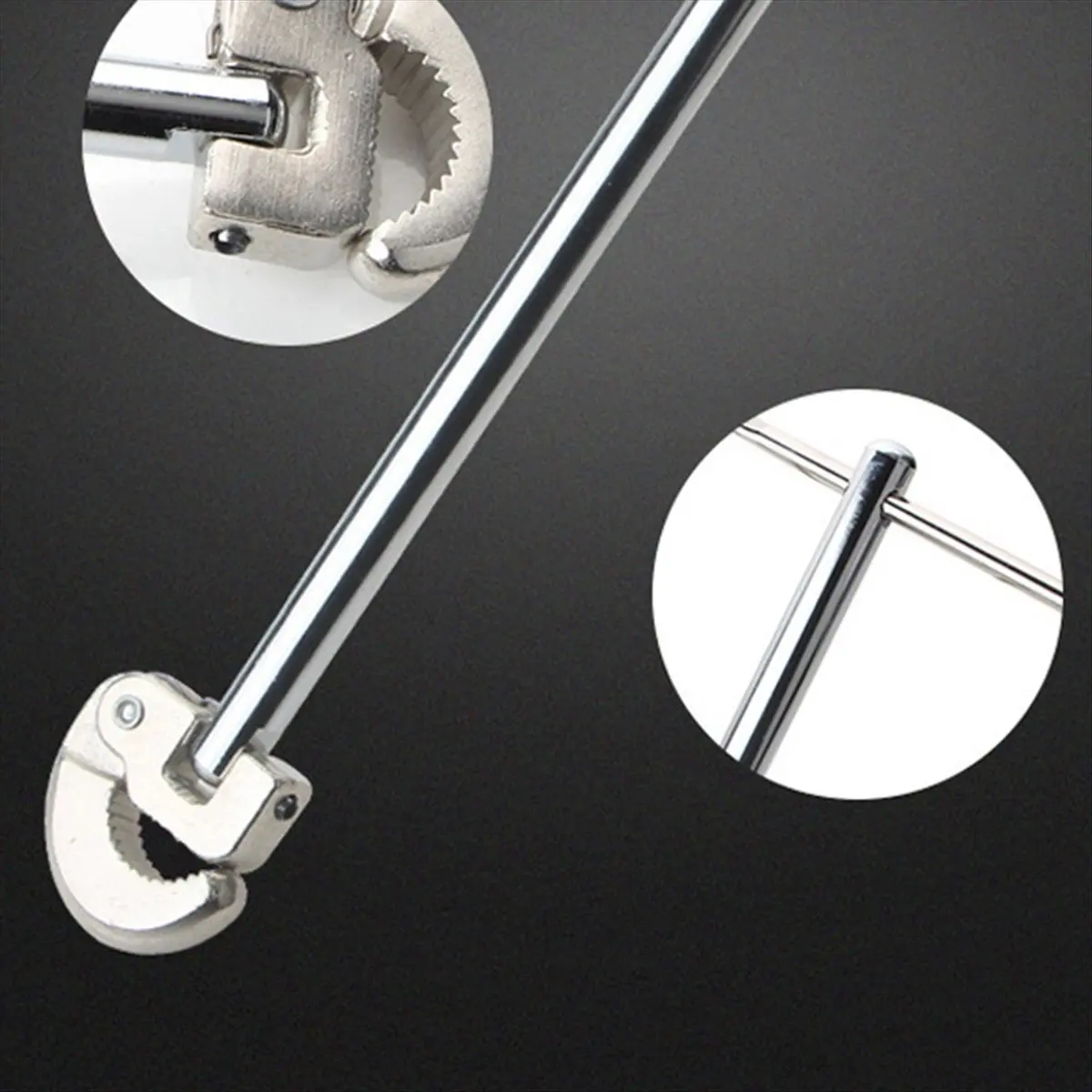 DT57 LATEST MODEL 11inch Adjustable Faucet Wrench 3/8 to 1-1/4 Inch Jaw Capacity Sink Faucet Wrench for Fixing Back and Union Nu