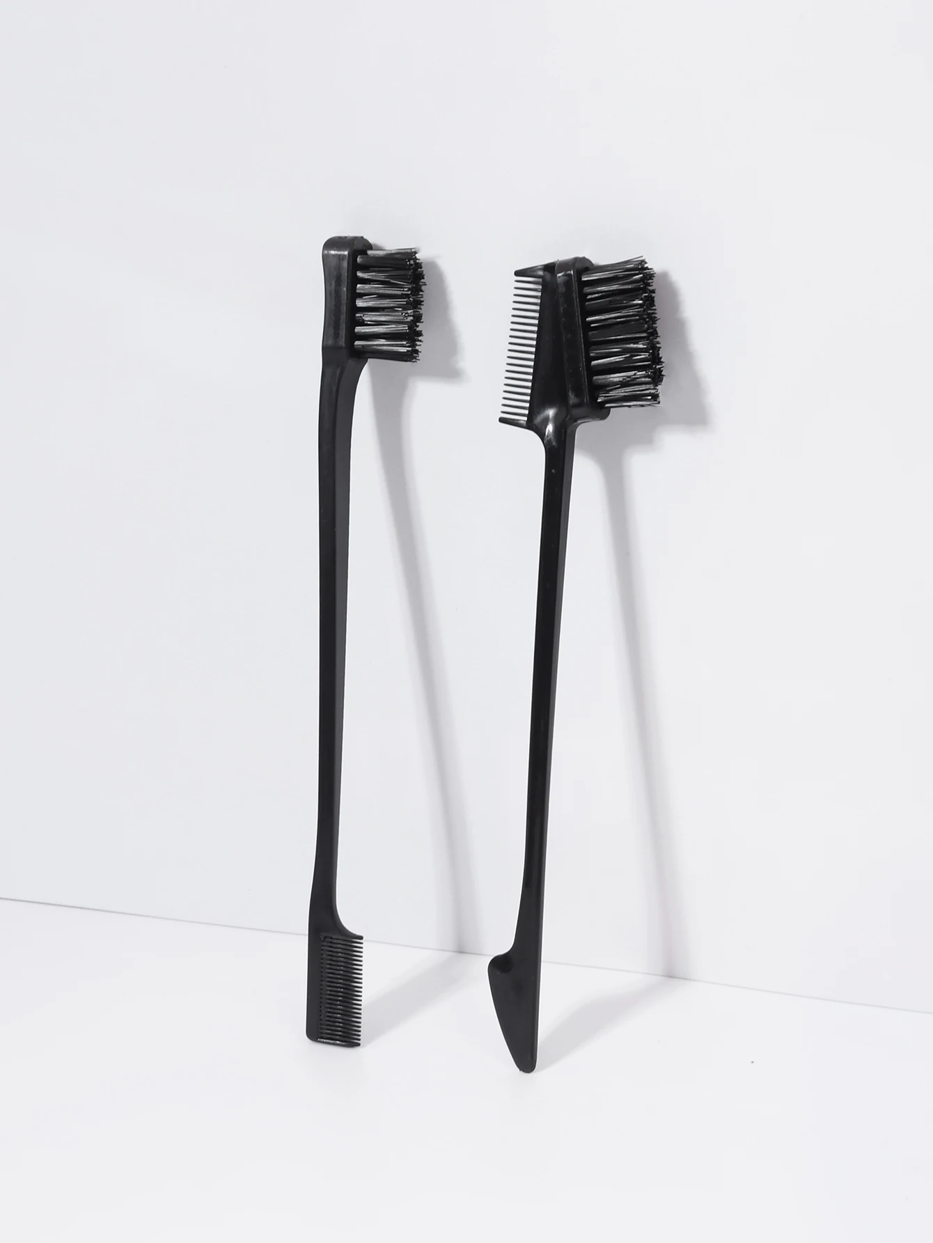 2 cepillos de control de bordes, adecuados para peinar bordes de cabello y cejas en mujeres, especiales para pelucas de cabello real