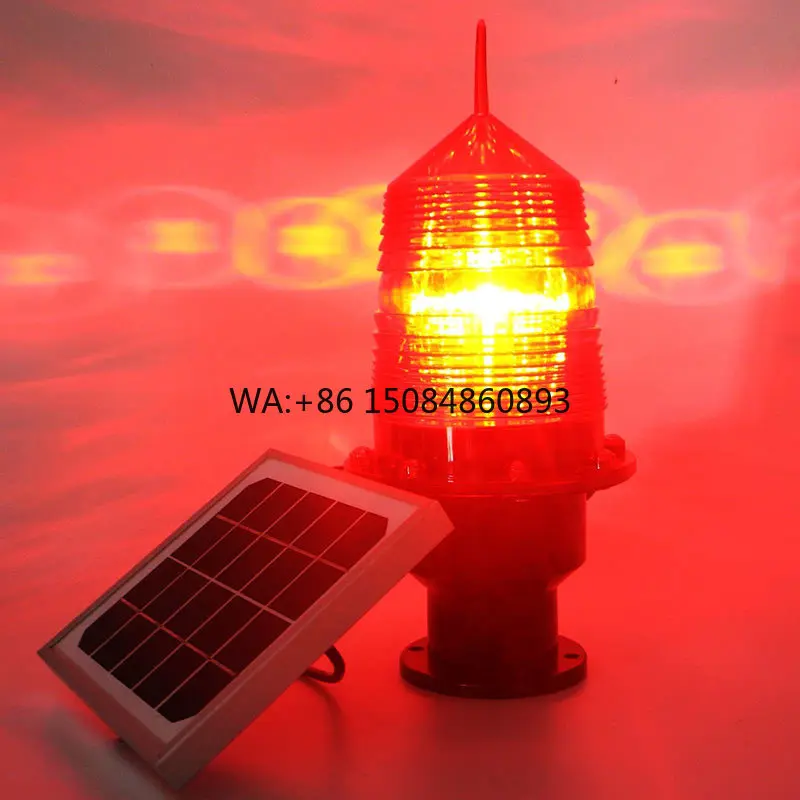 Solar Led Strobe Navigation Marine Buoy Lantern Waterproof Beacon Aircraft Flashing Warning Lights Photo Control PC Warning