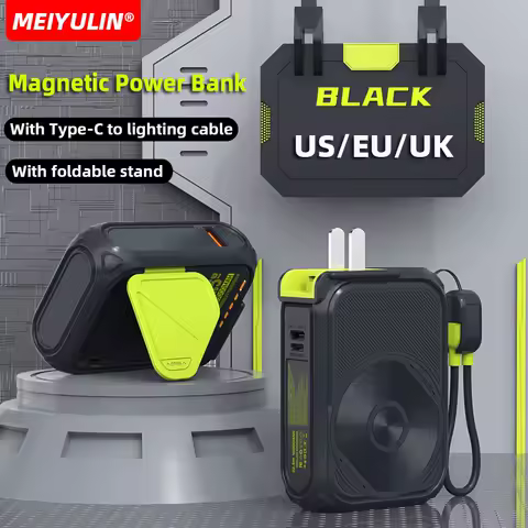 20000mAh Wireless Magnetic Power Bank Portable 10000mAh USB Cable Fast Charging External Battery Stand for iPhone Samsung Xiaomi