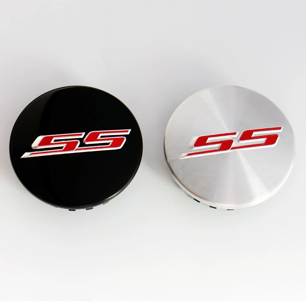 

4pcs 65mm Metal & ABS Car Wheel Center Caps With SS Emblem Logo Rim Hub Cover Badge Styling Accessories for Chevrolet SS Camaro