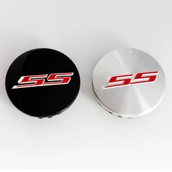 4pcs Metal & ABS 65mm Car Wheel Center Caps With SS Emblem Logo Rim Hub Cover Badge Styling Accessories for Chevrolet SS Camaro