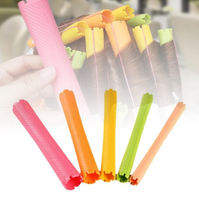 

6pcs Heatless Hair Curler No Heat Hair Rollers Soft Curling Rod Pull Core Lazy Curls Flexi Rods Wave Formers Hair Styling Tools