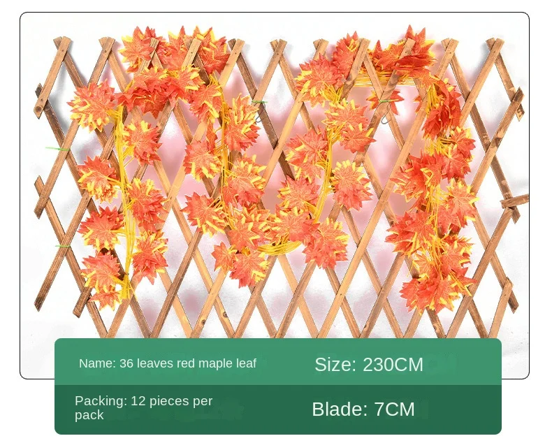 2.1M Artificial Plant Green Ivy Leaf Garland Silk Wall Hanging Vine Home Garden Decoration Wedding Party DIY Fake Wreath Leaves